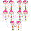 10Pièces Jouet Bébé Hochet Bois Rose Coordination Et 7