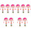 10Pièces Jouet Bébé Hochet Bois Rose Coordination Et 3