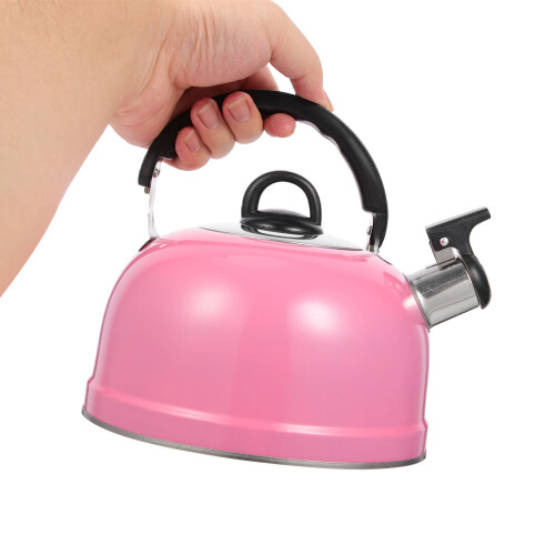 2Pcs Convenient Pink Heating Kettle with Large Spout for Camping Use 2