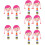 10Pièces Jouet Bébé Hochet Bois Rose Coordination Et 10
