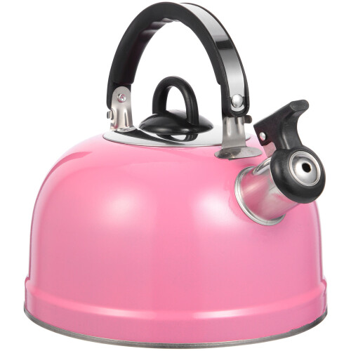 2Pcs Convenient Pink Heating Kettle with Large Spout for Camping Use 1