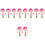 10Pièces Jouet Bébé Hochet Bois Rose Coordination Et 4