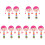 10Pièces Jouet Bébé Hochet Bois Rose Coordination Et 2