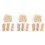 144Pièces Ensemble Bois Durable Beige Pour Camping 4