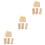 144Pièces Ensemble Bois Durable Beige Pour Camping 5