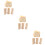 144Pièces Ensemble Bois Durable Beige Pour Camping 9