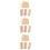 144Pièces Ensemble Bois Durable Beige Pour Camping 8