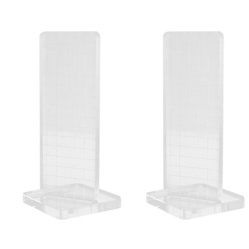2 Pcs Seal Handle Acrylic Transparent Stamp Accessory 1