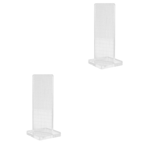 2 Pcs Seal Handle Acrylic Transparent Stamp Accessory 2