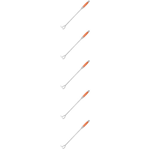 5Pcs Bbq Meat Turner Hooks Sturdy Stainless Steel Kitchen Tool 1