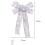 2Pcs Silver Lightweight Christmas Hanging Bow for Tree and Door Decor 3
