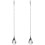 2Pcs Long Handle Silver Bar Spoon Stainless Steel Drink Mixing Stirrer 2