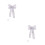2Pcs Silver Lightweight Christmas Hanging Bow for Tree and Door Decor 6