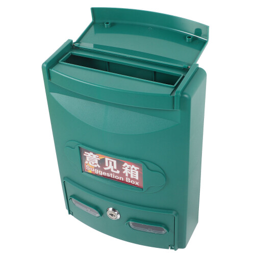 3Pcs Lightweight Green Plastic Mailbox Wall Mount for Home Or Office 1