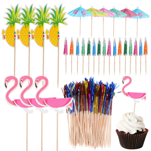 700Pcs Decorative Paper Cake Picks Colorful Assorted Cupcake Toppers