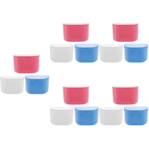 15 Pcs Portable Tooth Holding Boxes For Braces Storage Assorted Colors 2