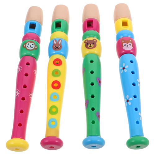 16Pcs Assorted Plastic Flutes Lightweight Easy Play Music 2