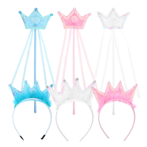 12Sets Tiara Mit Feenstab Für Kostümparty 2