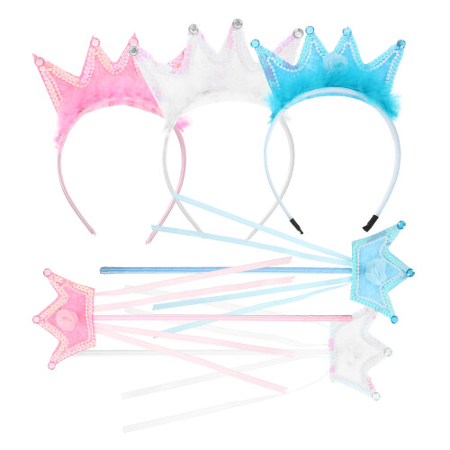 12Sets Tiara Mit Feenstab Für Kostümparty 1