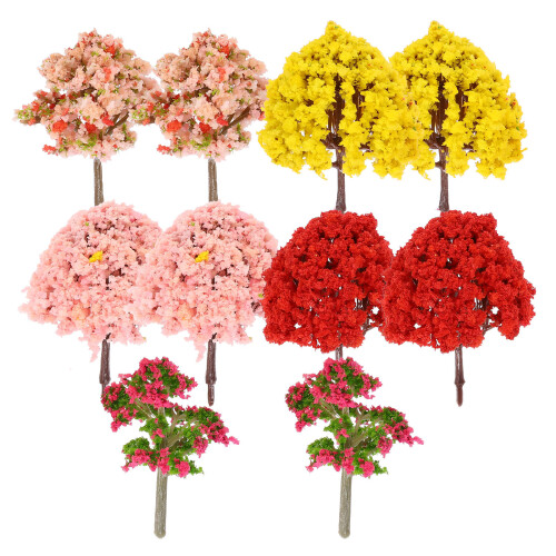 30Pcs Artificial Miniature Trees for DIY Scenery PVC Assorted Colors 1