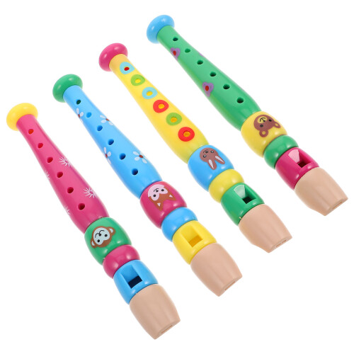 16Pcs Assorted Plastic Flutes Lightweight Easy Play Music 1