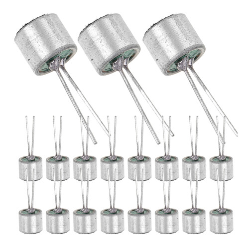 Set Of 2 Capacitive Microphone Head Condenser Cylindrical Electret