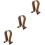 3pcs Headphone Display Hanger Walnut Headset Ornaments 7