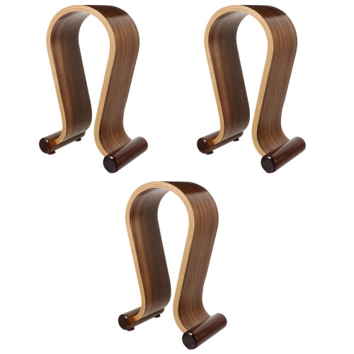 3pcs Headphone Display Hanger Walnut Headset Ornaments 2