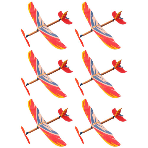 24 Pcs Airplane Model Flight Plastic Rubber Band 1