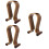 3pcs Headphone Display Hanger Walnut Headset Ornaments 5