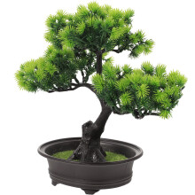 4Pcs Fake Decorative Bonsai Trees Green Plastic Plants for Home Office