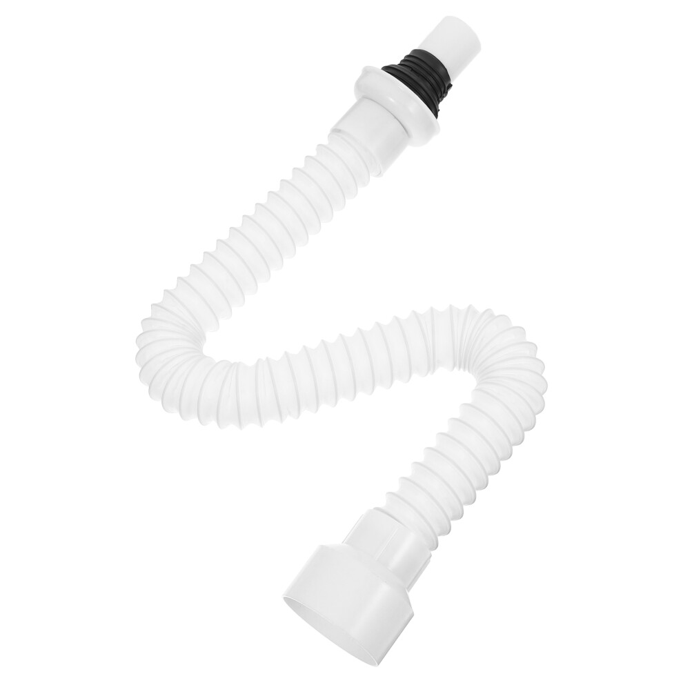 2Pcs Flexible White Abs Sink Drain Pipe Kit For Kitchen And Bathroom 3631485497664