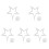 5Pcs Decorative LED Star String Lights Hanging Window Light Indoor Use 8