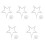 5Pcs Decorative LED Star String Lights Hanging Window Light Indoor Use 9
