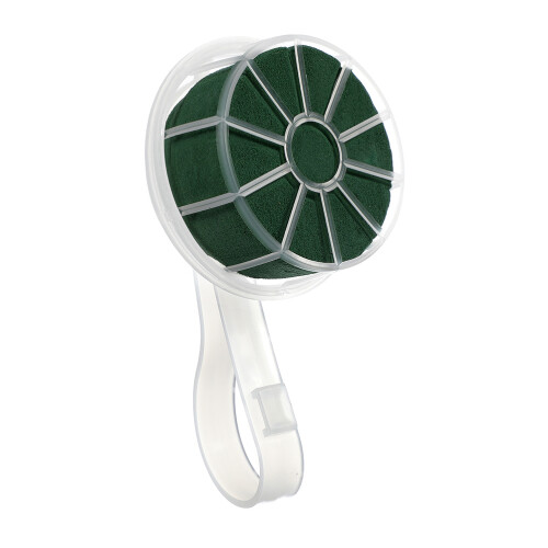 2Pcs Plastic Handle Flower Holder With Mud For DIY Wedding Decor