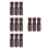 12Pcs Dark Red Wooden Foosball Handle Replacement Octagonal Design 6