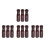 12Pcs Dark Red Wooden Foosball Handle Replacement Octagonal Design 7