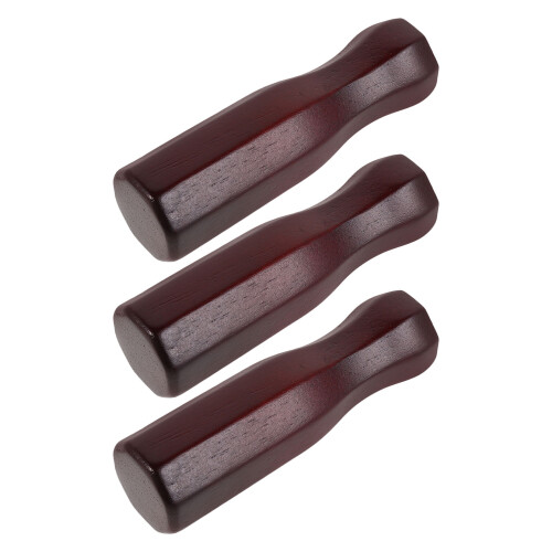12Pcs Dark Red Wooden Foosball Handle Replacement Octagonal Design 2