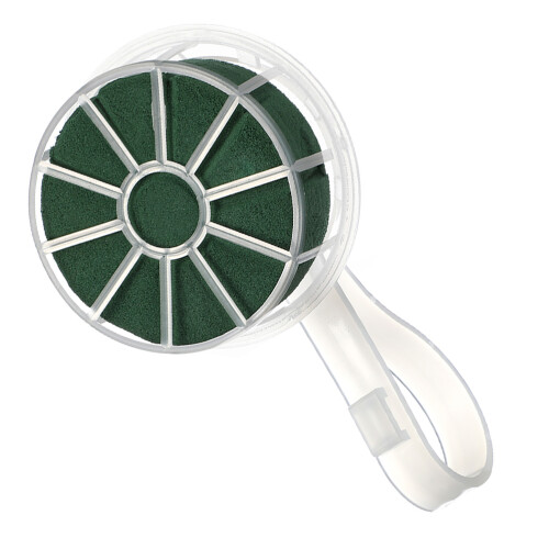 2Pcs Plastic Handle Flower Holder With Mud For DIY Wedding Decor 2