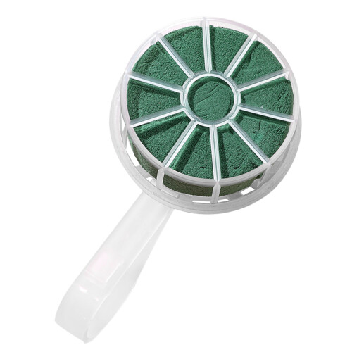 2Pcs Plastic Handle Flower Holder With Mud For DIY Wedding Decor 1