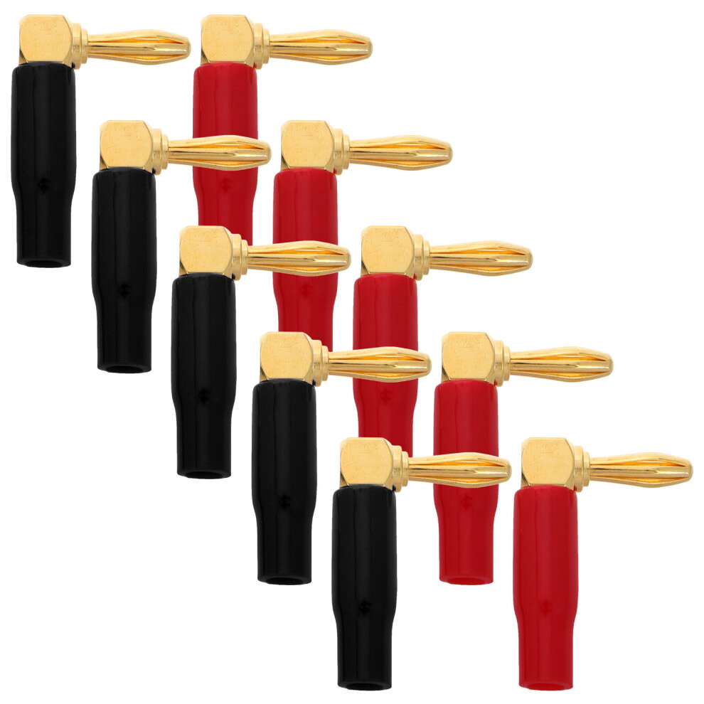 Banana Professional Audio Setups Gold Plated Red 10Pcs 3631378342200