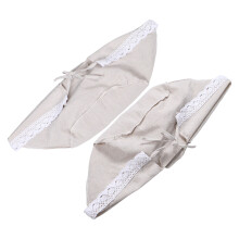 10Pcs Durable Beige Fabric Basket Liners Replacement for Wire & Wicker