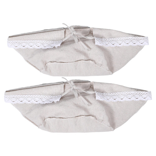10Pcs Durable Beige Fabric Basket Liners Replacement for Wire & Wicker 1