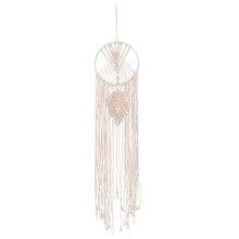 2Pcs Hanging Beige Tassel Tapestry Handwoven Dream Catcher Decor