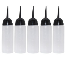 15 Pcs 120ml Refillable Oblique Nozzle Hair Dye Bottles For Salon