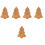5Pcs Christmas Tree Serving Plate Appetizer Dessert Snack Tray 6