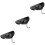 3Pièces Couvre Noir Pour Usage 5