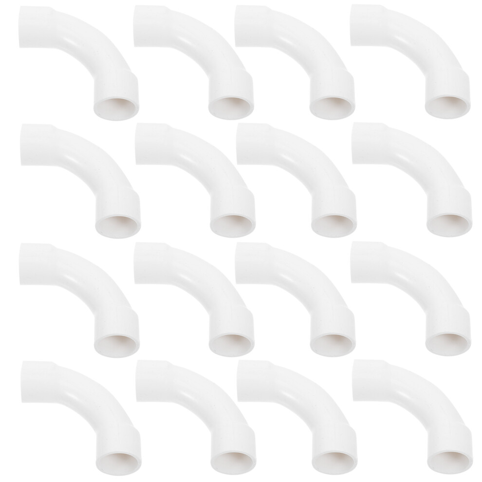 75Pcs Flexible Pvc 90 Degree Elbow Joint White Plumbing Fit 3631485449106