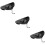 3Pièces Couvre Noir Pour Usage 9