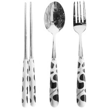 3 Sets Portable Silverware Travel Utensils With Case For Camping